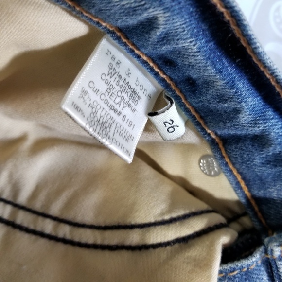 Rag & Bone Skinny Racer ankle zip relay wash sz 26 - Picture 6 of 6